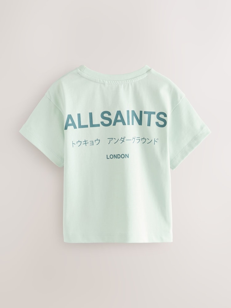 smALLSAINTS Mint Green Younger Boys Oversized Underground Crew T-Shirt - Image 2 of 6