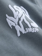 smALLSAINTS Slate Grey Younger Boys Orlando Logo Oversized Crew T-Shirt - Image 3 of 5