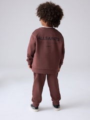 smALLSAINTS Dark Red Underground Oversized Younger Boys Sweatshirt and Joggers Set - Image 2 of 11