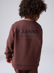 smALLSAINTS Dark Red Underground Oversized Younger Boys Sweatshirt and Joggers Set - Image 3 of 11