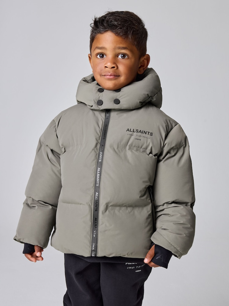 smALLSAINTS Khaki Green Underground Short Padded Younger Coat - Image 1 of 16 smALLSAINTS Khaki Green Underground Short Padded Younger Coat - Image 1 of 16