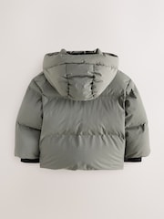 smALLSAINTS Khaki Green Underground Short Padded Younger Coat - Image 12 of 16
