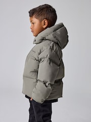 smALLSAINTS Khaki Green Underground Short Padded Younger Coat - Image 5 of 16