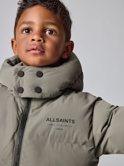 smALLSAINTS Khaki Green Underground Short Padded Younger Coat - Image 7 of 16