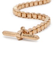 AllSaints Gold Tone Box Chain Collar Necklace - Image 2 of 6