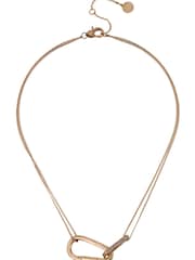 AllSaints Gold Tone Carabiner Link Necklace - Image 1 of 3