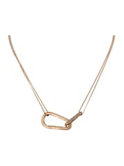 AllSaints Gold Tone Carabiner Link Necklace - Image 2 of 3