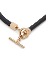 AllSaints Black Leather Wrap Bracelet - Image 3 of 5