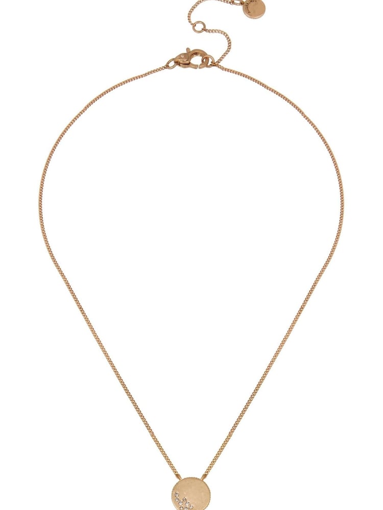 AllSaints Gold Tone Coin Pendant Necklace - Image 1 of 3
