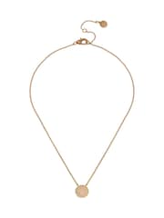 AllSaints Gold Tone Coin Pendant Necklace - Image 3 of 3
