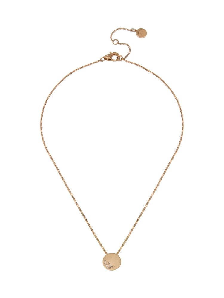 AllSaints Gold Tone Coin Pendant Necklace - Image 3 of 3