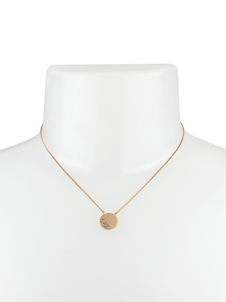 AllSaints Gold Tone Coin Pendant Necklace - Image 3 of 3