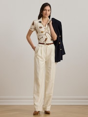 Lauren Ralph Lauren Kiewick Belting Print Polo Shirt - Image 2 of 8