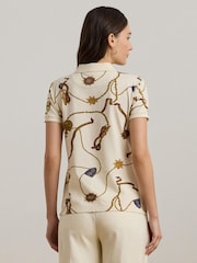 Lauren Ralph Lauren Kiewick Belting Print Polo Shirt - Image 3 of 8