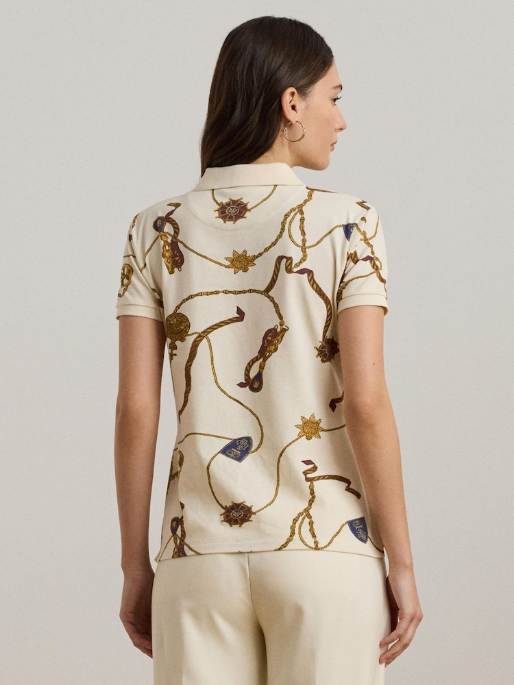 Lauren Ralph Lauren Kiewick Belting Print Polo Shirt - Image 3 of 8