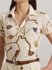 Lauren Ralph Lauren Kiewick Belting Print Polo Shirt - Image 4 of 8