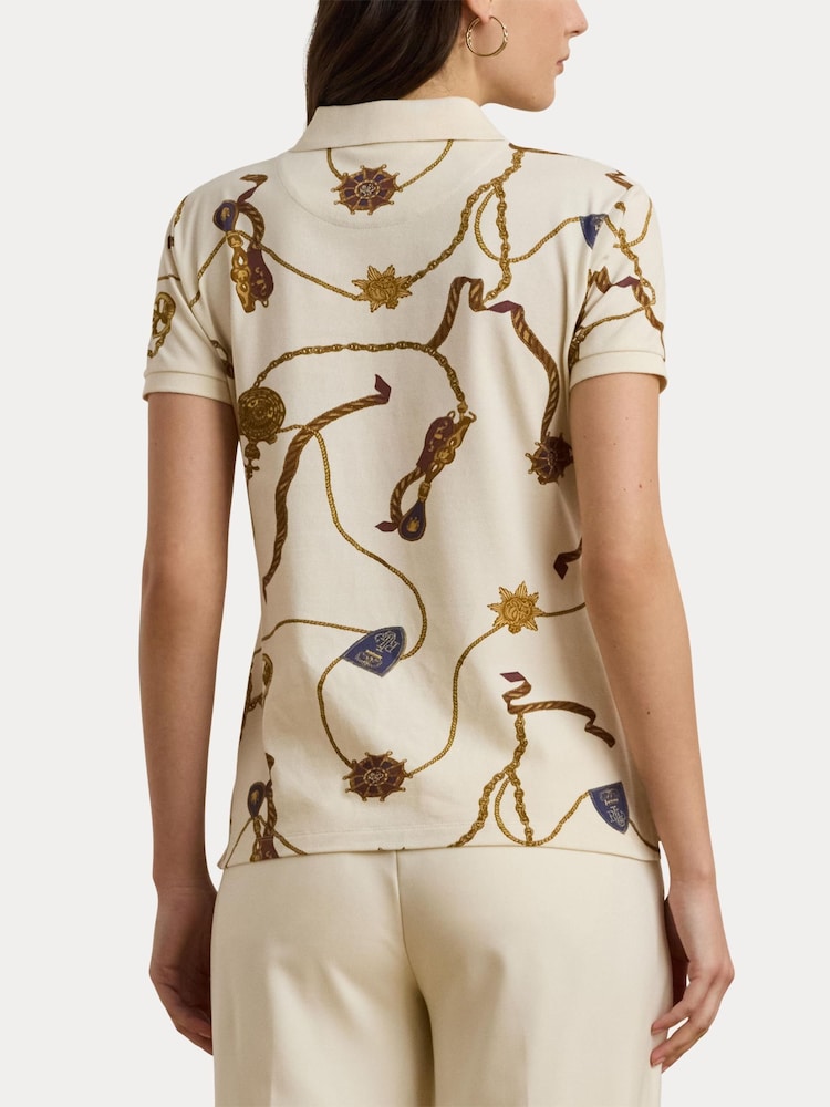 Lauren Ralph Lauren Kiewick Belting Print Polo Shirt - Image 5 of 8