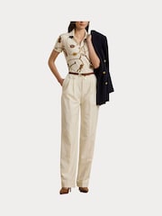 Lauren Ralph Lauren Kiewick Belting Print Polo Shirt - Image 7 of 8