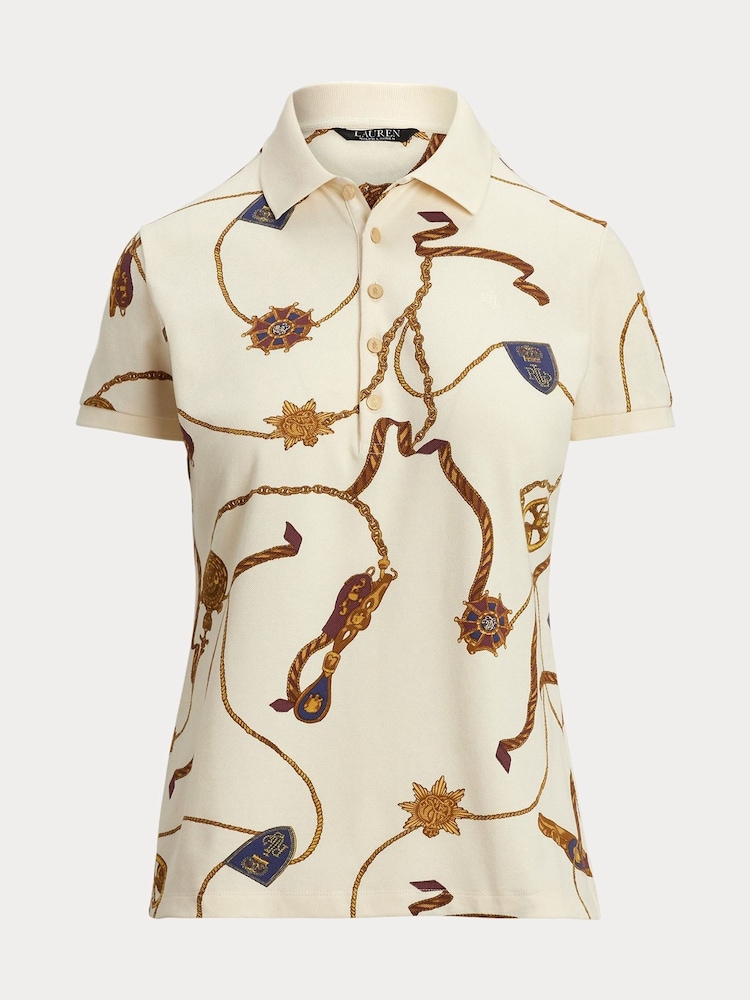 Lauren Ralph Lauren Kiewick Belting Print Polo Shirt - Image 8 of 8