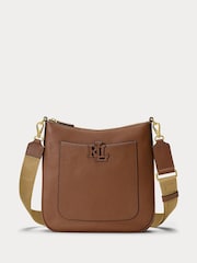 Rjava - Lauren Ralph Lauren Cameryn obložena usnjena torba za križ - Slika 1 iz 4