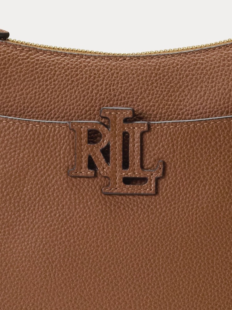 Rjava - Lauren Ralph Lauren Cameryn obložena usnjena torba za križ - Slika 4 iz 4
