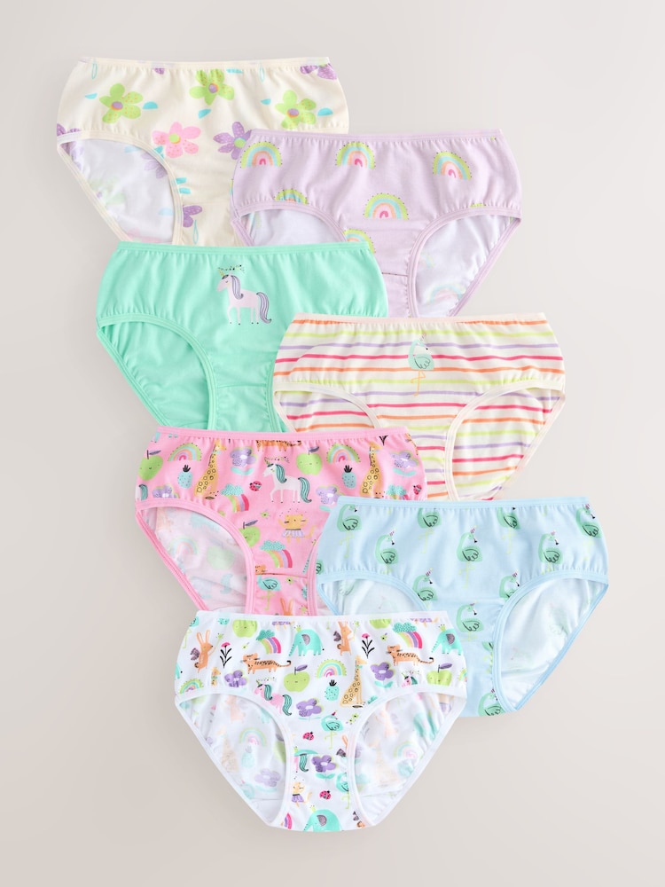 Pink/Blue Briefs 7 Pack (1.5-14yrs) - Image 1 of 10