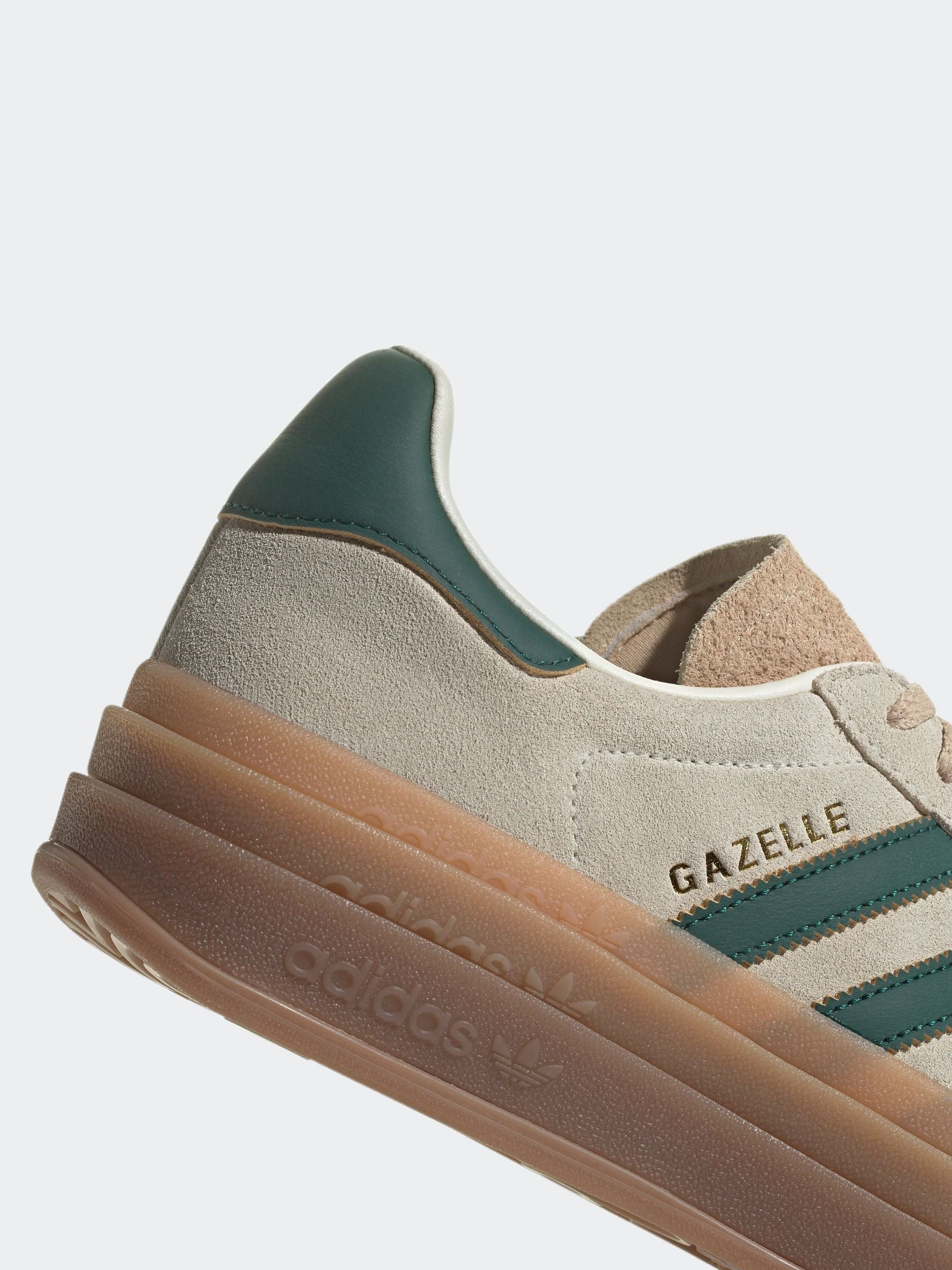 Buy adidas Originals Brown/Green Gazelle Bold W Trainers from Next
