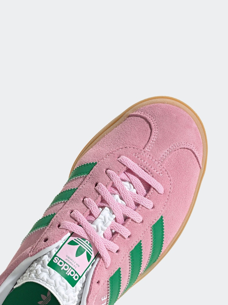 adidas gazelle silver green womens adidas Gazelle Bold - GS