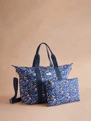 Cath Kidston Navy Tiny Town Overnight Bag - Image 1 of 4