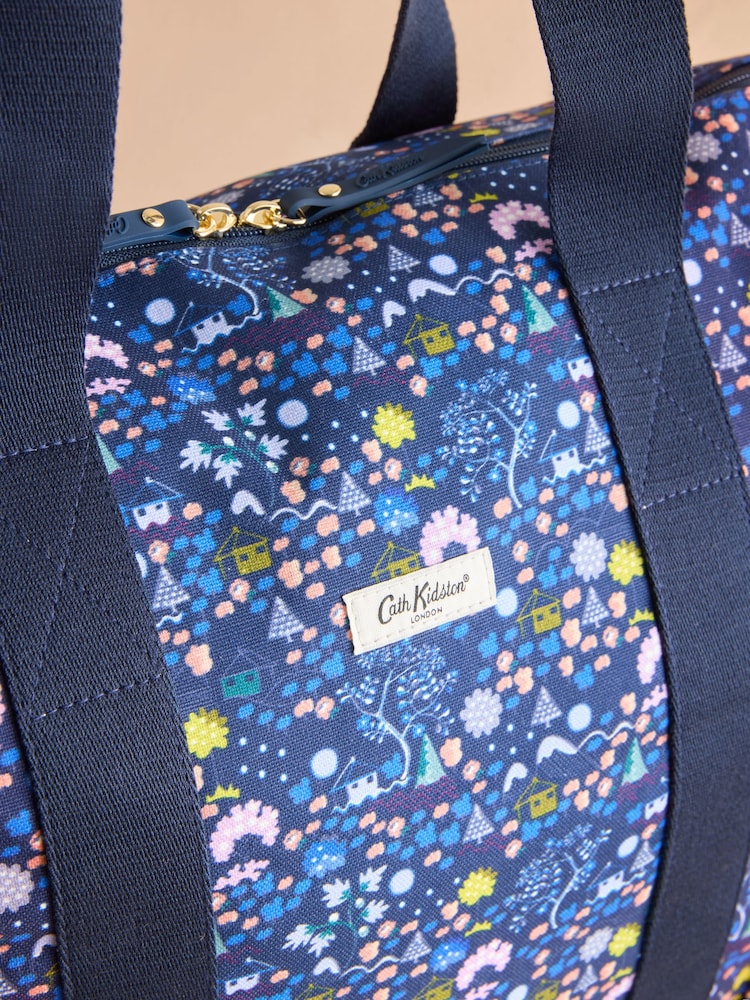 Cath Kidston Navy Tiny Town Overnight Bag - Image 2 of 4