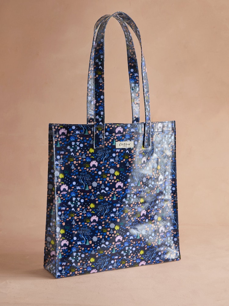 Marineblau „Tiny Town“ - Cath Kidston Große, beschichtete Buchtasche - Bild 1 von 3