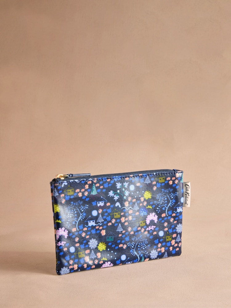 Cath Kidston Navy Tiny Town Zip-Up Purse - Image 1 of 3