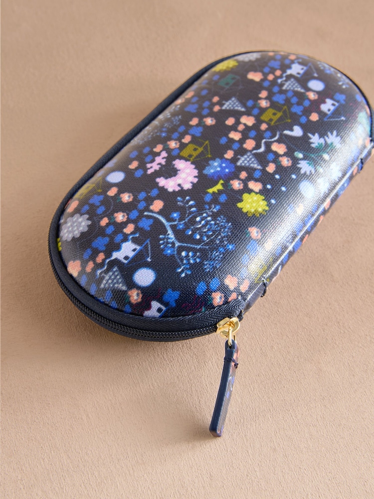 Cath Kidston Navy Tiny Town Glasses Case Purse - Image 2 of 3