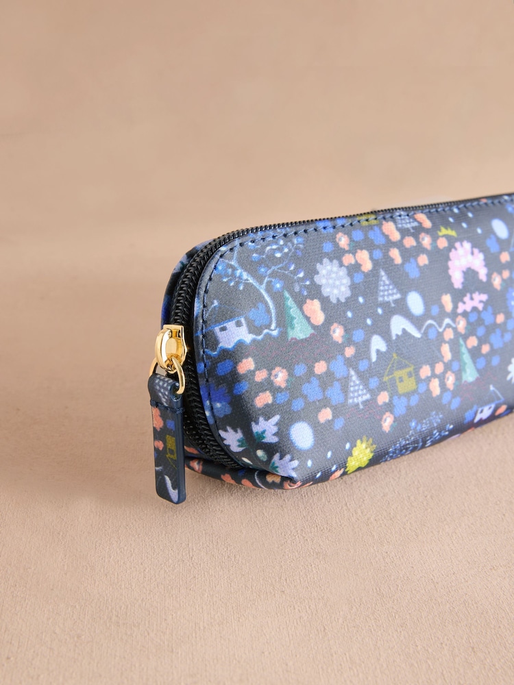 Cath Kidston Navy Tiny Town Pencil Case - Image 2 of 3