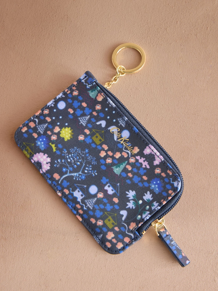 Cath Kidston Navy Tiny Town Card Coin Purse - Image 2 of 3