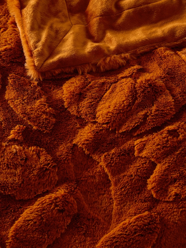 Orange Cut Fur Pumpkin Throw - Image 5 of 5