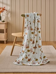 Orange Pumpkin Spice Latte Fleece Throw - Image 2 of 5