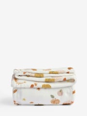 Orange Pumpkin Spice Latte Fleece Throw - Image 5 of 5