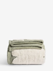 Sage Green Sage Floral Fleece Throw - Image 5 of 5