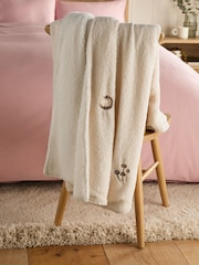 Red Embroidered Toadstool Borg Throw - Image 2 of 5