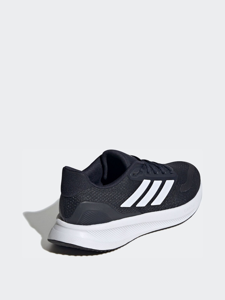 adidas gazelle silver green womens Men's Wide Fit adidas Runfalcon 5 Walking/Running Sneakers, Black/White / 11.5 / 2E main image 1