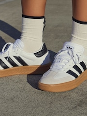 adidas Originals White XLG Samba Trainers - Image 3 of 11