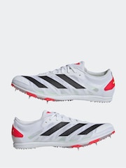 adidas White Adizero XCS Trainers - Image 5 of 9