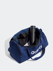 adidas Blue Small Linear Duffel Bag - Image 3 of 5