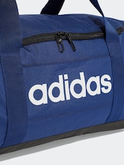 adidas Blue Small Linear Duffel Bag - Image 4 of 5