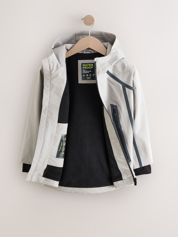 Grey Waterproof Reflective Fleece Lined Anorak (3-16yrs) - Image 2 of 6