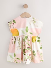 Pink Kew Gardens 100% Cotton Short Sleeve Jersey Dress (3mths-7yrs) - Image 2 of 4