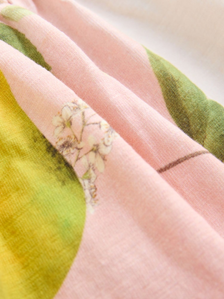 Pink - Kew Gardens Jerseykleid aus 100 % Baumwolle mit kurzen Ärmeln (3Monate -7Jahre) - Image 3 of 4