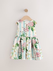 Green Kew Gardens Sleeveless Party Dress (3mths-7yrs) - Image 3 of 5