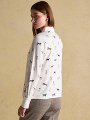 Joules X Eleanor Tomlinson White Dogs Cotton-Rich Jersey Shirt - Image 2 of 7